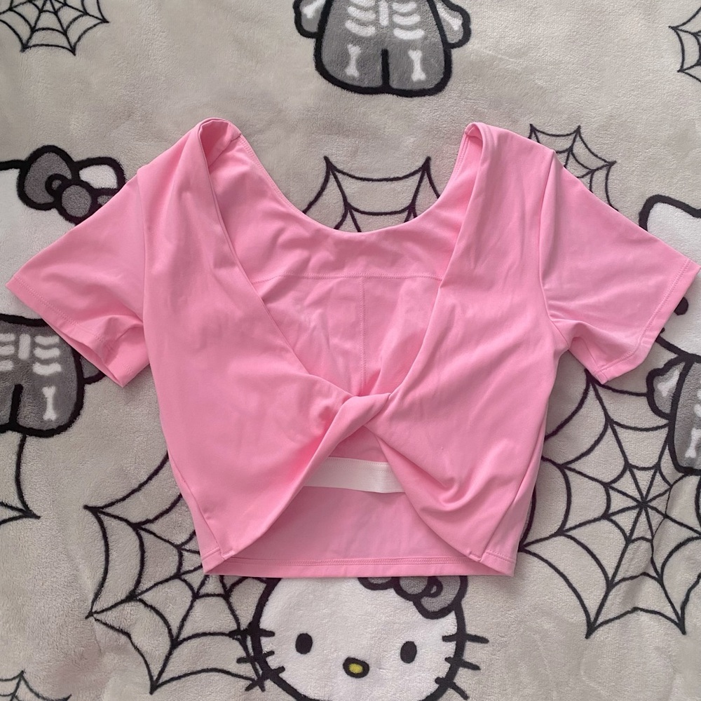 aojox pink activewear top